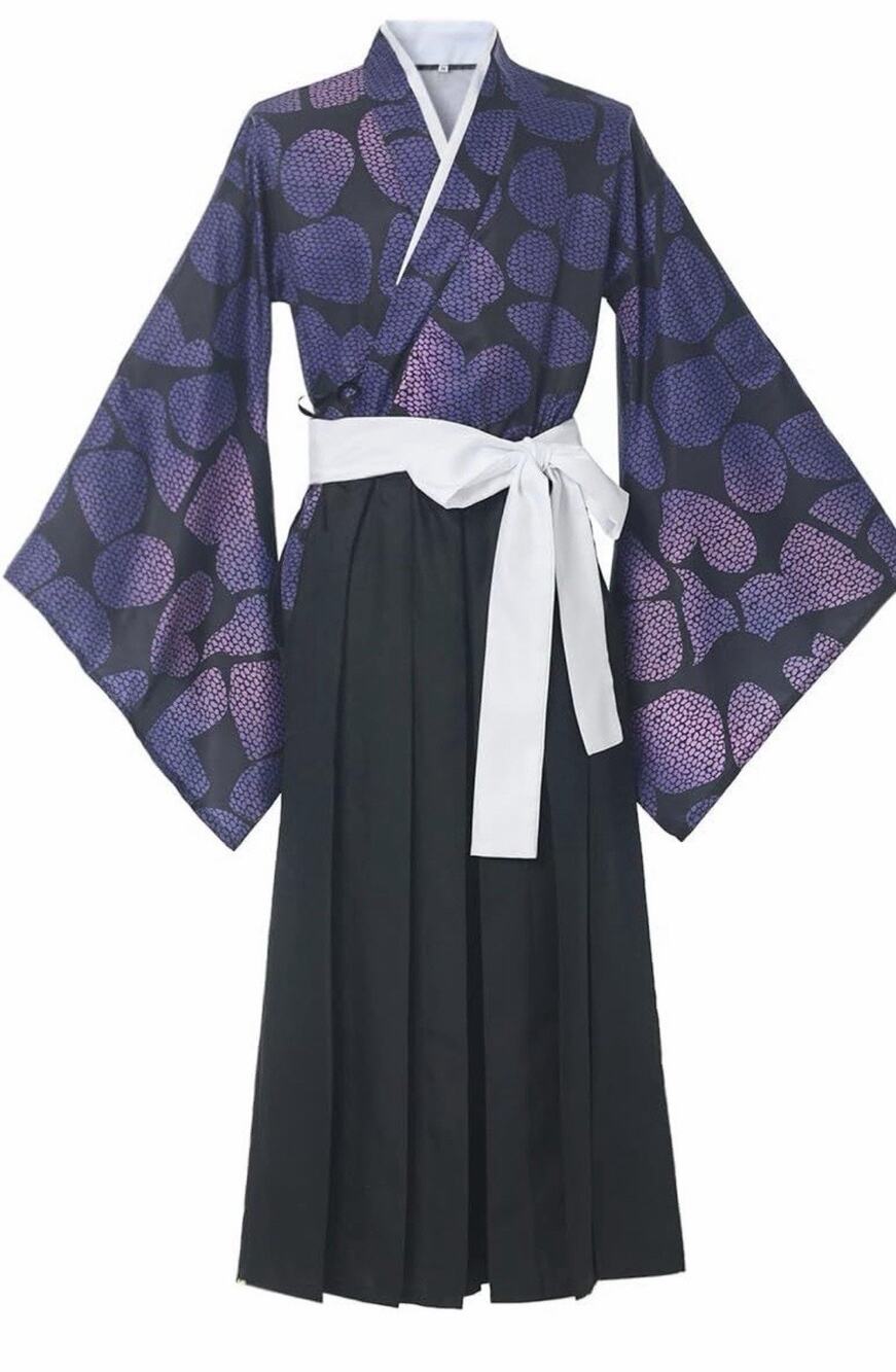 Japanese Yukata Kimono Robe Costume Women’s Purple Womens XXL